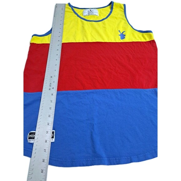 Dutch Bros Coffee Tank Top Mens Size XL Colorblock Red Yellow Blue - Picture 8 of 8